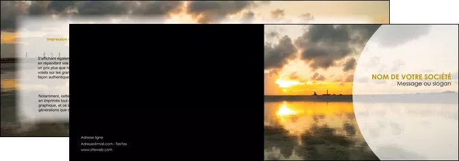 creer modele en ligne depliant 2 volets  4 pages  sejours couche de soleil plage ile MLIGLU40037