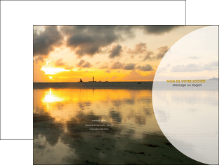 personnaliser maquette pochette a rabat sejours couche de soleil plage ile MID40039