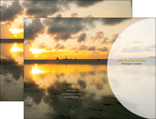 faire modele a imprimer pochette a rabat sejours couche de soleil plage ile MIF40041