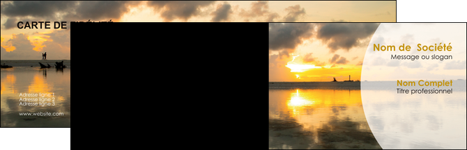 modele carte de visite sejours couche de soleil plage ile MID40045