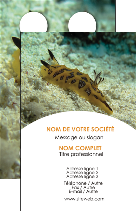 personnaliser maquette carte de visite animal crevette crustace animal MIDCH40127