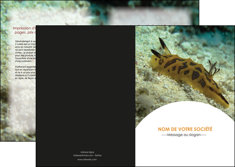 faire depliant 2 volets  4 pages  animal crevette crustace animal MIDBE40147