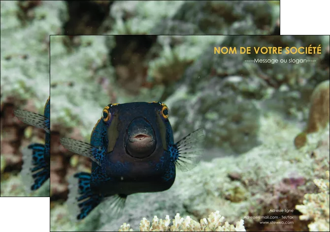 imprimerie flyers animal poisson sous marine nature MIFCH40231
