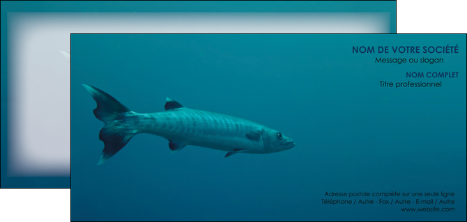 imprimerie carte de correspondance animal poisson plongee nature MIDCH40365