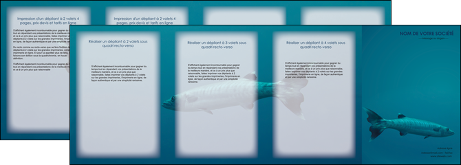 creer modele en ligne depliant 4 volets  8 pages  animal poisson plongee nature MIDCH40367