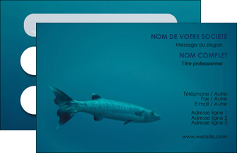 maquette en ligne a personnaliser carte de visite animal poisson plongee nature MIDBE40379