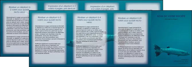 modele en ligne depliant 4 volets  8 pages  animal poisson plongee nature MID40387