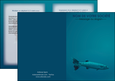 personnaliser modele de depliant 2 volets  4 pages  animal poisson plongee nature MIFBE40389