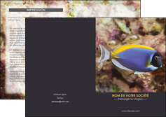 creer modele en ligne depliant 2 volets  4 pages  chasse et peche poisson poissonnerie poissonnier MIDLU40429