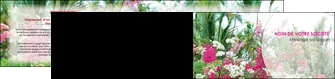 faire depliant 2 volets  4 pages  fleuriste et jardinage fleurs plantes nature MLGI40451