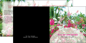 realiser depliant 2 volets  4 pages  fleuriste et jardinage fleurs plantes nature MLGI40457