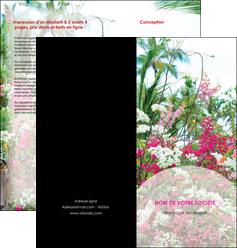 cree depliant 2 volets  4 pages  fleuriste et jardinage fleurs plantes nature MLGI40459