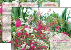 realiser depliant 3 volets  6 pages  fleuriste et jardinage fleurs plantes nature MLGI40461