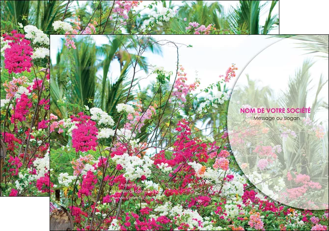 creation graphique en ligne pochette a rabat fleuriste et jardinage fleurs plantes nature MLGI40475