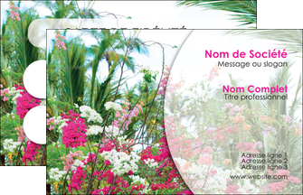imprimerie carte de visite fleuriste et jardinage fleurs plantes nature MLGI40477