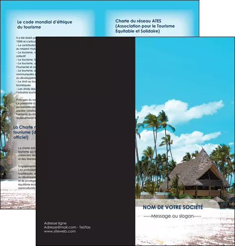 realiser depliant 2 volets  4 pages  agence immobiliere maison maison sur la plage lotissement MIFBE40569