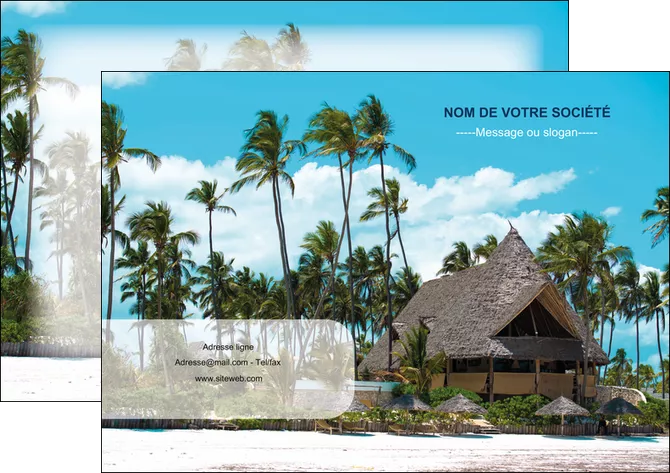 personnaliser modele de affiche agence immobiliere maison maison sur la plage lotissement MLIGLU40605