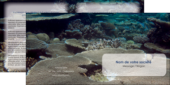 creer modele en ligne depliant 2 volets  4 pages  plongee  massif de corail mer nature MIFCH40633