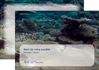 personnaliser modele de flyers plongee  massif de corail mer nature MIF40639