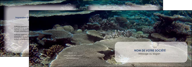 creation graphique en ligne depliant 2 volets  4 pages  plongee  massif de corail mer nature MLIGLU40647