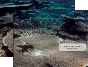 personnaliser maquette pochette a rabat plongee  massif de corail mer nature MID40653