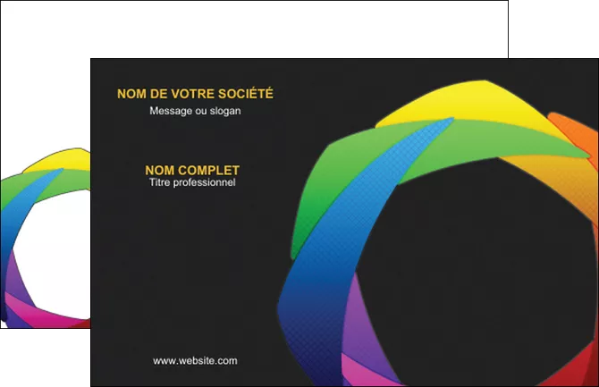 faire carte de visite peinture arc en ciel decale MLGI40985
