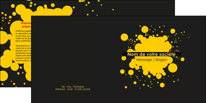 faire depliant 2 volets  4 pages  abstrait art artistique MLGI41483
