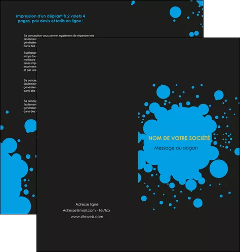 faire modele a imprimer depliant 2 volets  4 pages  abstrait art artistique MLGI41531