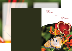 personnaliser maquette depliant 2 volets  4 pages  papillon verte nature MIFBE41567