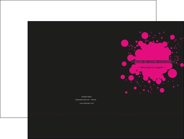 creation graphique en ligne pochette a rabat peinture rose tache de peinture MLIP41727