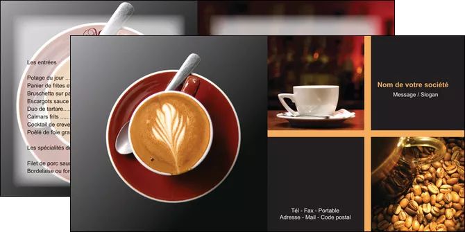 realiser depliant 2 volets  4 pages  bar et cafe et pub bar cafe pub MIFCH41819