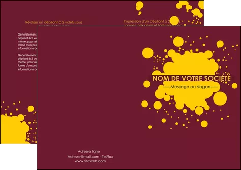 creation graphique en ligne depliant 2 volets  4 pages  peinture tache de peinture decale MIFCH42021