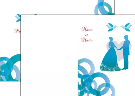 impression depliant 2 volets  4 pages  mariage noces union MLGI42823