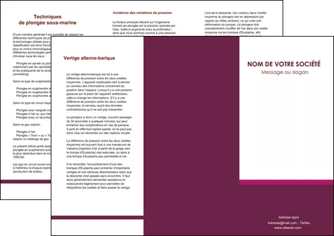 modele depliant 3 volets  6 pages  texture structure courbes MID43119