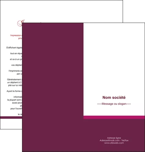 impression depliant 2 volets  4 pages  texture structure courbes MIFBE43121