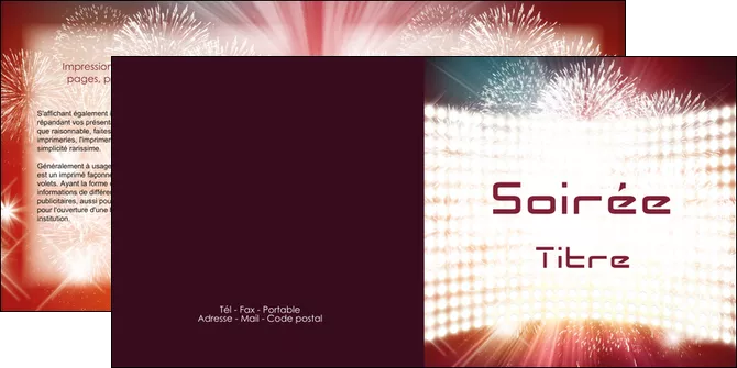 imprimer depliant 2 volets  4 pages  soiree evenement evenementiel MID43241