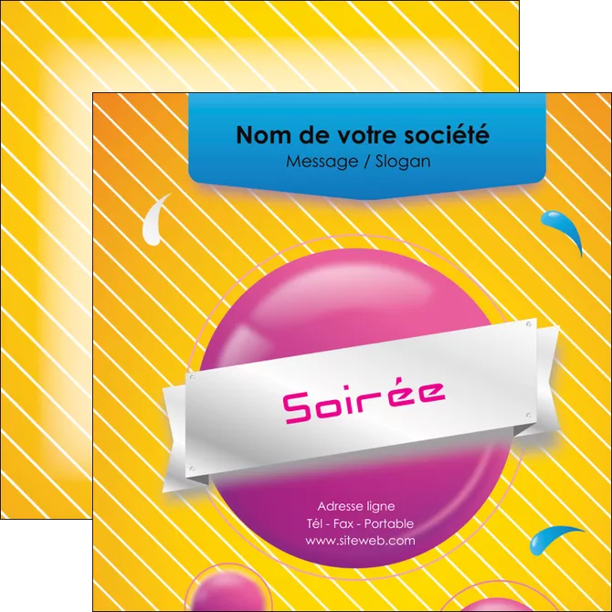 cree flyers soiree evenement rayure MLGI43325