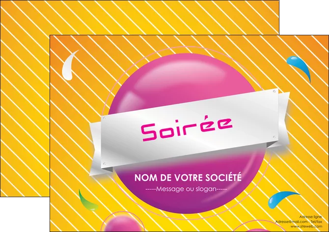 modele en ligne affiche soiree evenement rayure MLGI43335