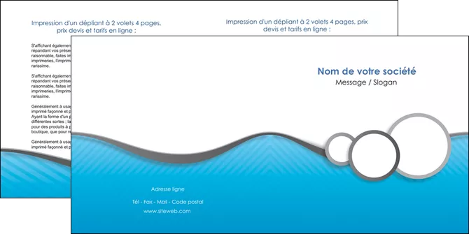 impression depliant 2 volets  4 pages  texture structure courbes MIFCH43387