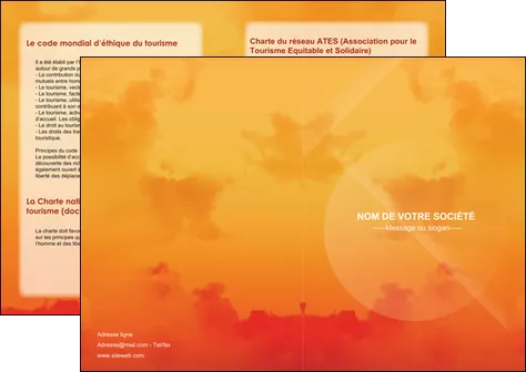 creation graphique en ligne depliant 2 volets  4 pages  photographie coucher de lune horizon photographie MIFBE43535