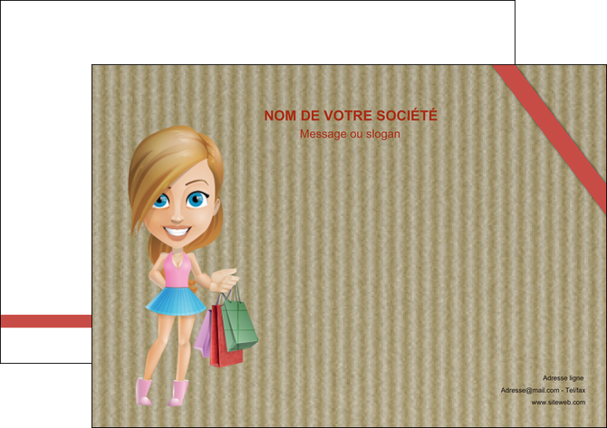creation graphique en ligne flyers vetements et accessoires shopping emplette fille MID43607
