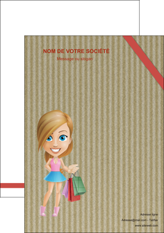 personnaliser maquette affiche vetements et accessoires shopping emplette fille MIFCH43643