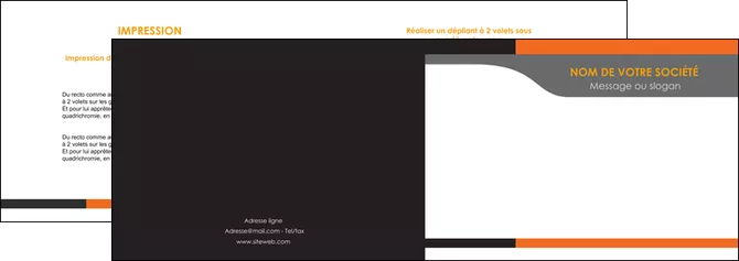 cree depliant 2 volets  4 pages  texture structure courbes MLIGCH44003