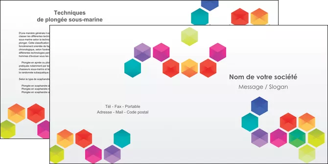 cree depliant 2 volets  4 pages  texture structure design MIFBE44115