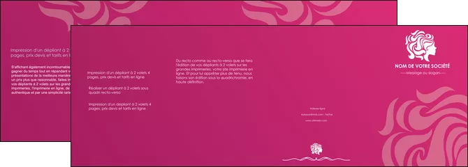 modele depliant 4 volets  8 pages  centre esthetique  coiffure salon salon de coiffure MLIGLU44423