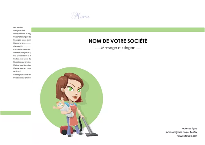 faire modele a imprimer set de table agence de placement  femme de menage employe de maison nenene MIFBE44589