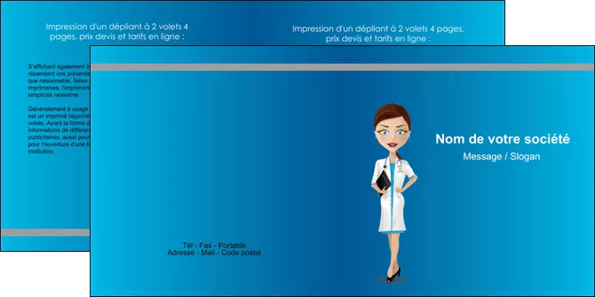 imprimer depliant 2 volets  4 pages  infirmier infirmiere medecin docteur infirmier MIFBE44809
