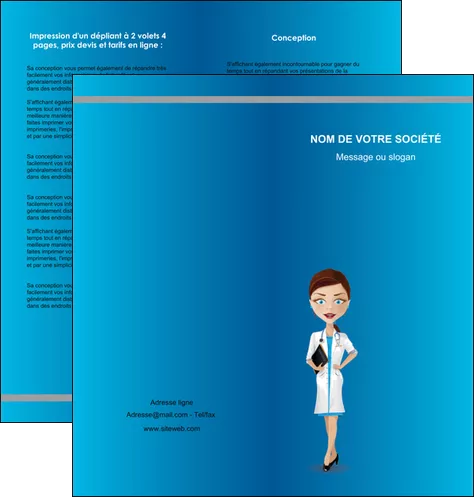 impression depliant 2 volets  4 pages  infirmier infirmiere medecin docteur infirmier MIS44811