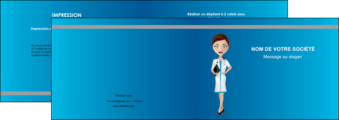 creer modele en ligne depliant 2 volets  4 pages  infirmier infirmiere medecin docteur infirmier MIFCH44823