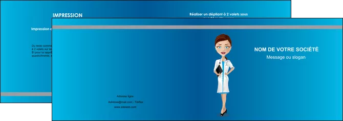 creer modele en ligne depliant 2 volets  4 pages  infirmier infirmiere medecin docteur infirmier MLIGLU44823